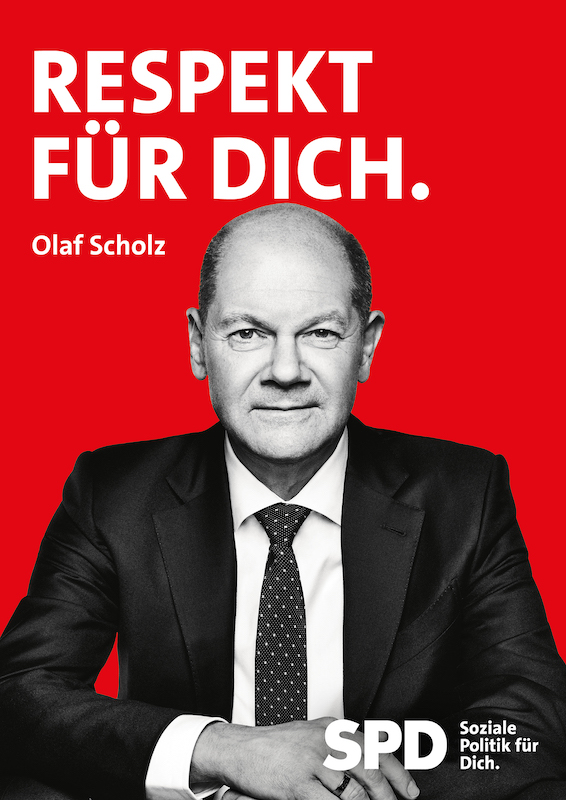 Plakat: Respekt für Dich. Olaf Scholz.