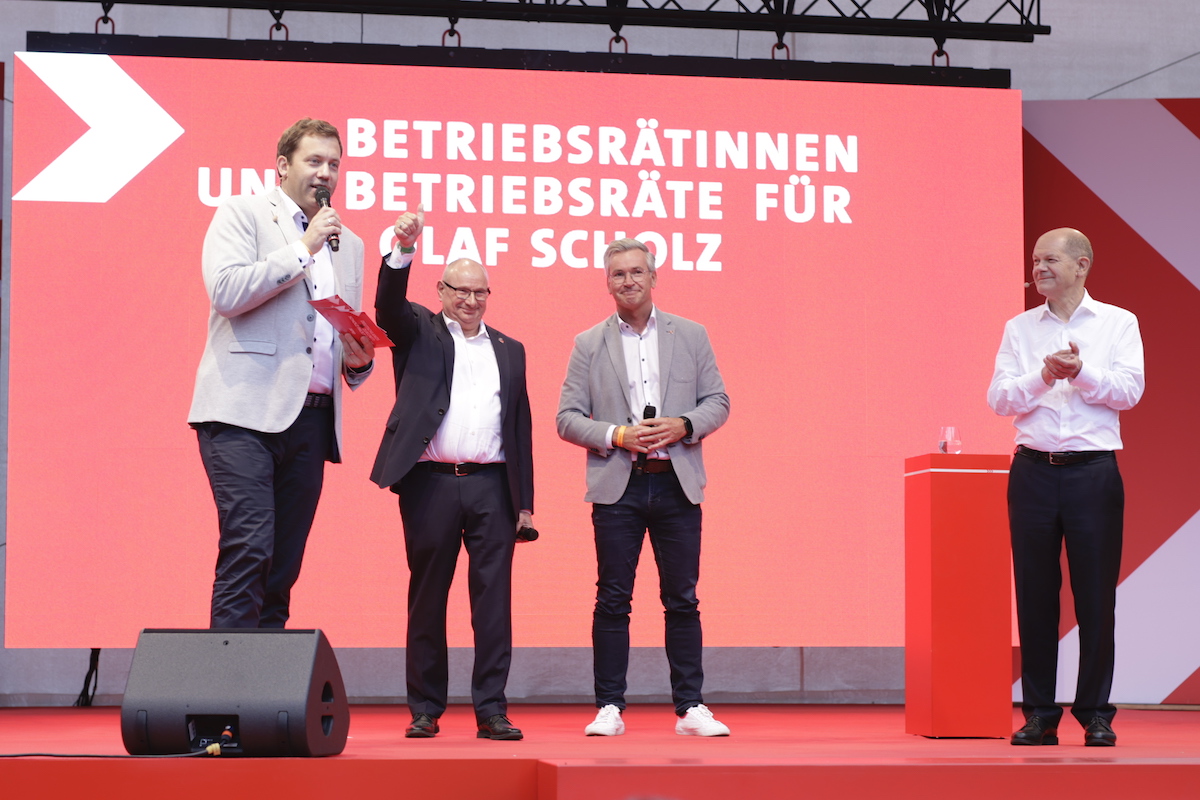 Foto: Lars Klingbeil, Jupp Bednarski, Hermann Soggeberg und Olaf Scholz