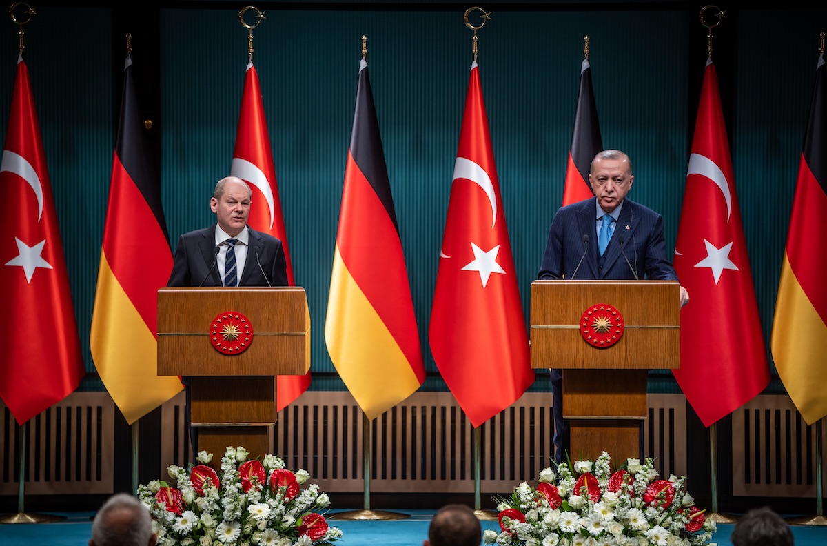 Foto: Pressekonferenz mit Olaf Scholz und Recep Tayyip Erdoğan