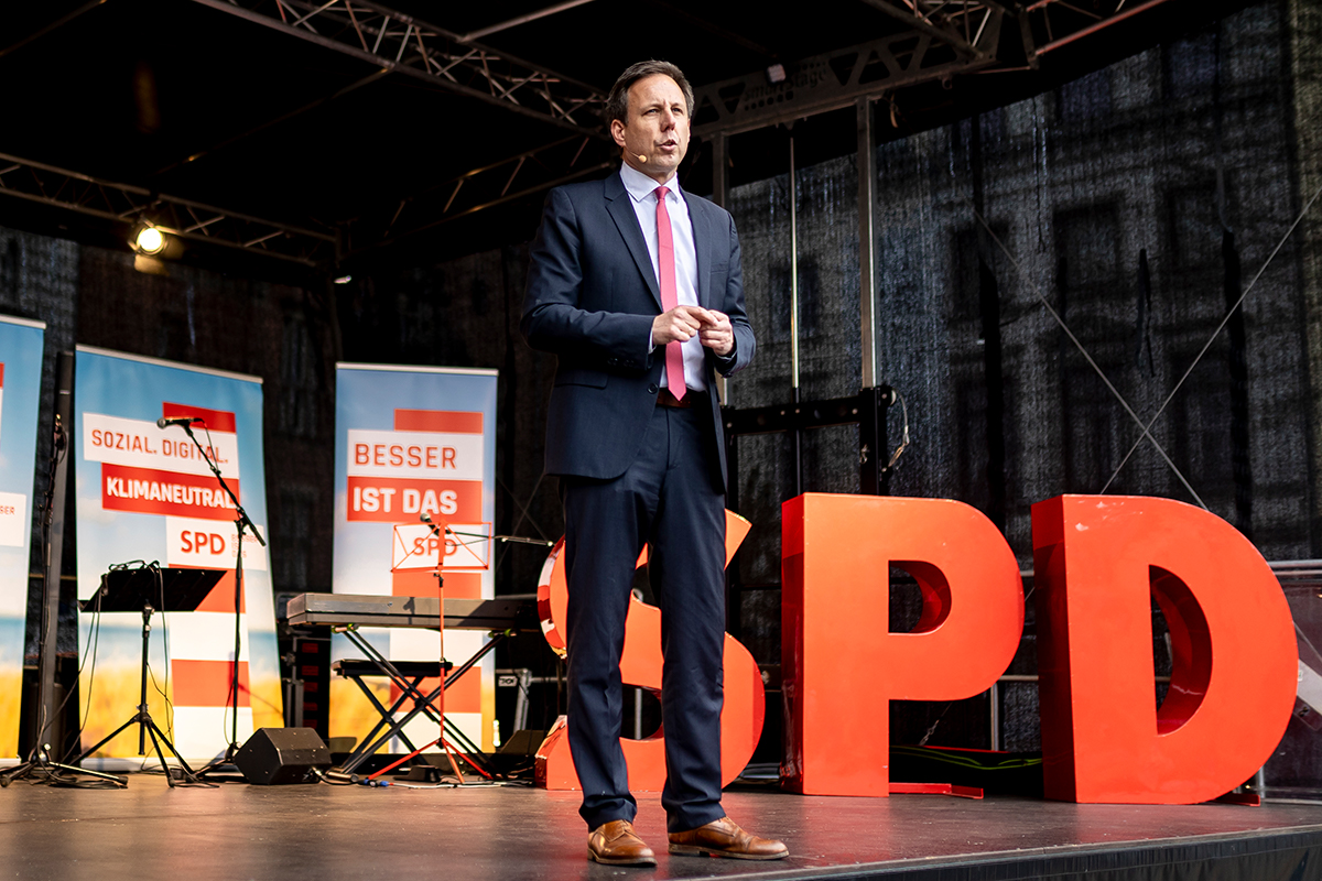 Foto: Thomas Losse-Müller, Spitzenkandidat zur Landtagswahl, beim Wahlkampfauftakt der SPD Schleswig-Holstein.