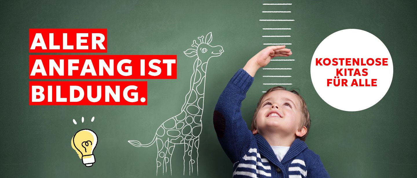 Symbolfoto: Aller Anfang ist Bildung. Kostenlose Kitas für alle.