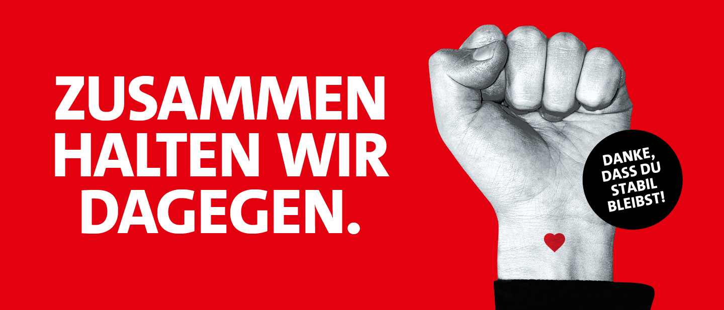 Grafik: Zusammen halten wir dagegen.