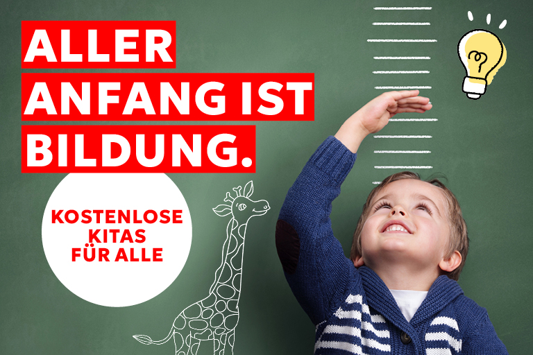Symbolfoto: Aller Anfang ist Bildung. Kostenlose Kitas für alle.