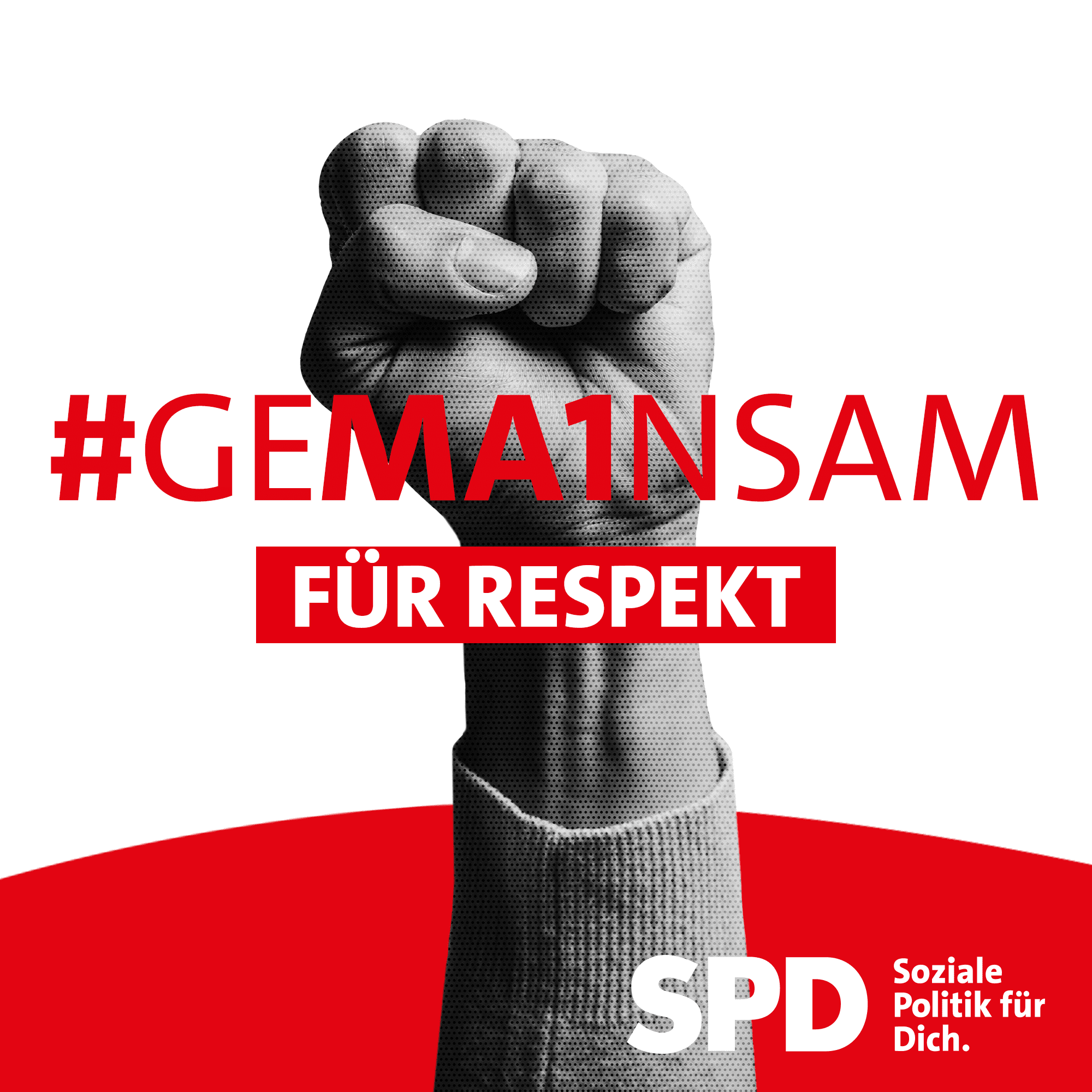 Motiv: #Gema1nsam für Respekt