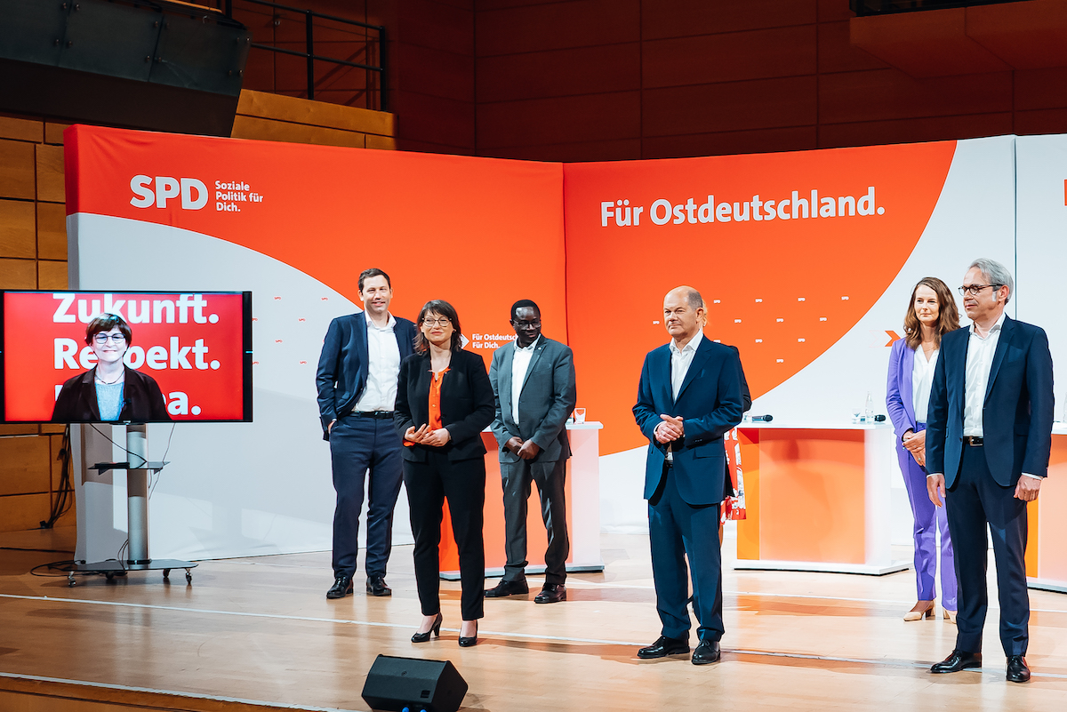 Gruppenfoto beim SPD-Ostkonvent 2021