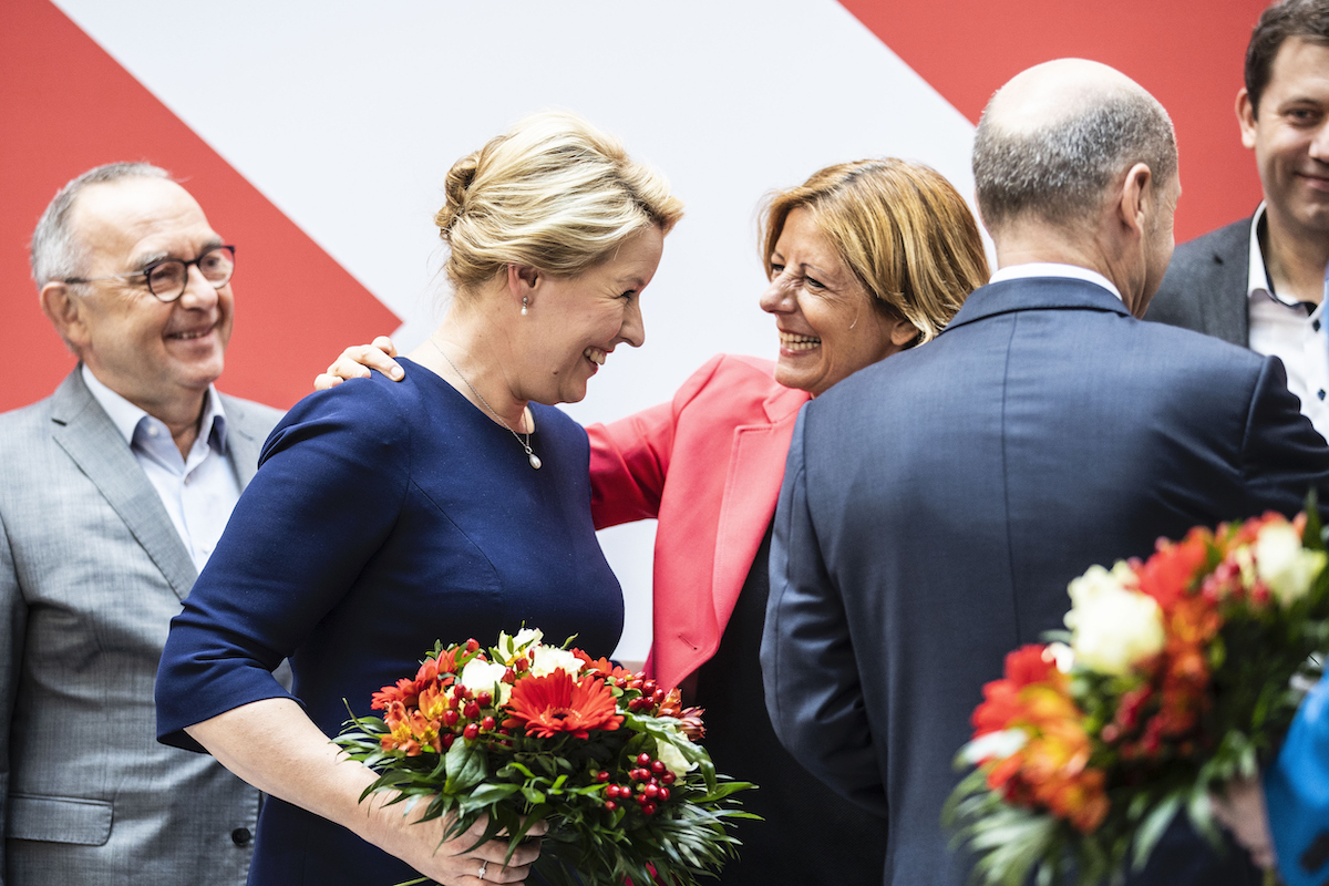 Foto: Norbert Walter-Borjans, Franziska Giffey, Malu Dreyer und Olaf Scholz