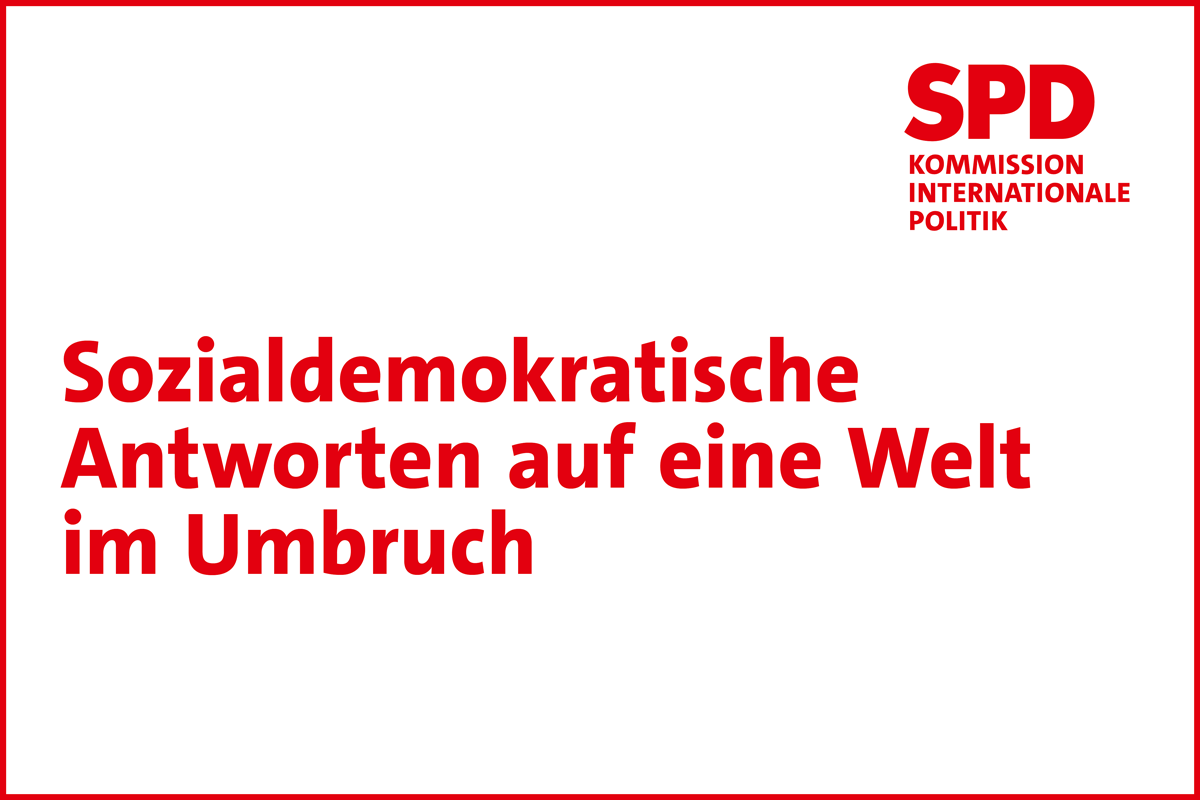 Banner: Sozialdemokratische Antworten auf eine Welt im Umbruch