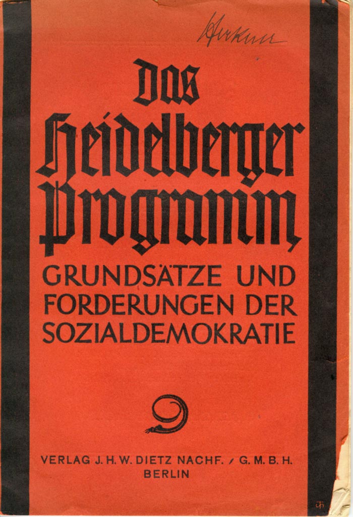 Cover des Heidelberger Programm von 1925