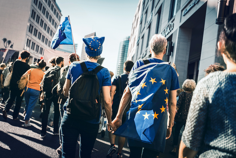 Foto: Bürger demonstrieren für Europa