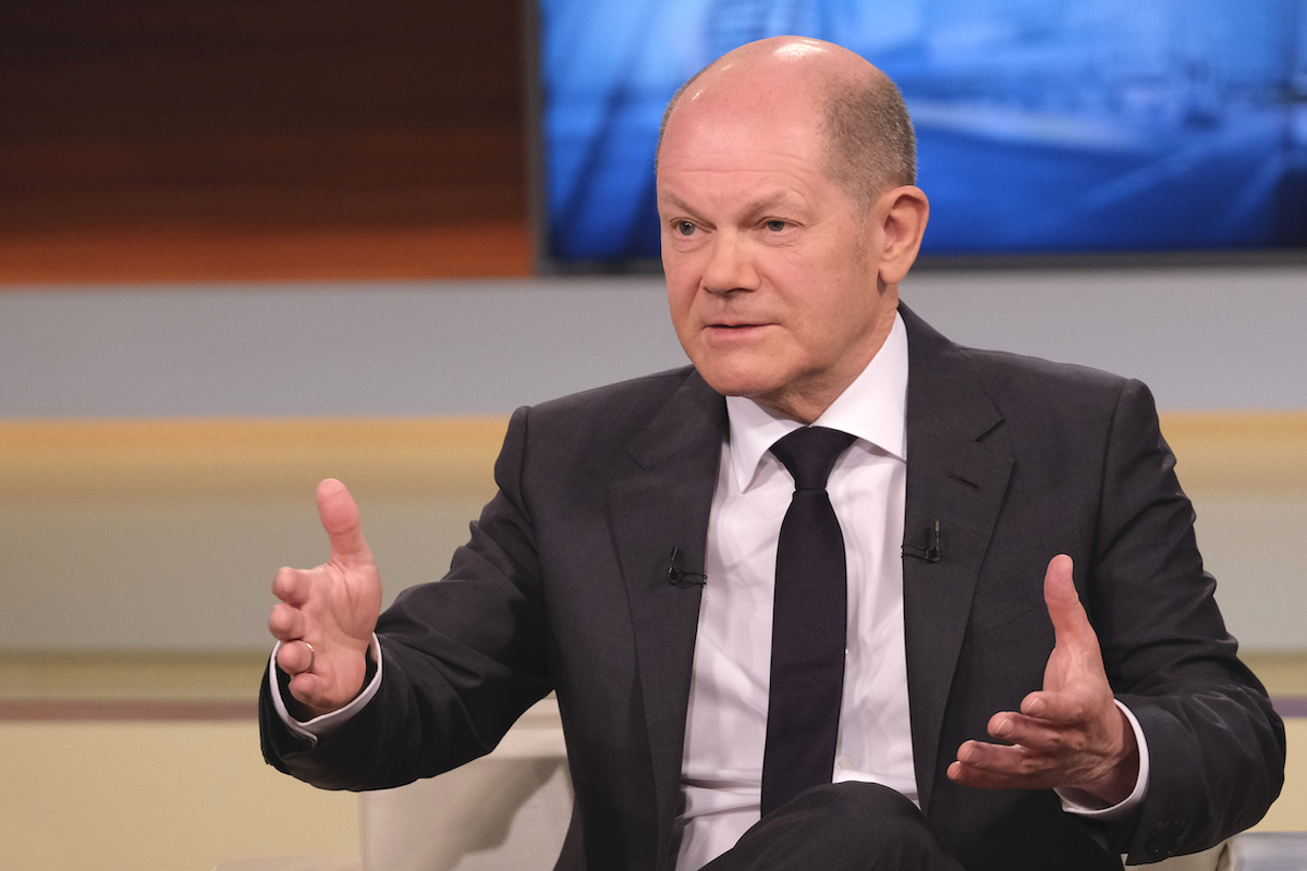 Foto: Olaf Scholz bei Anne Will