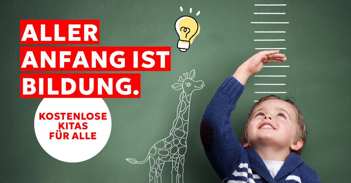 Symbolfoto: Aller Anfang ist Bildung. Kostenlose Kitas für alle.
