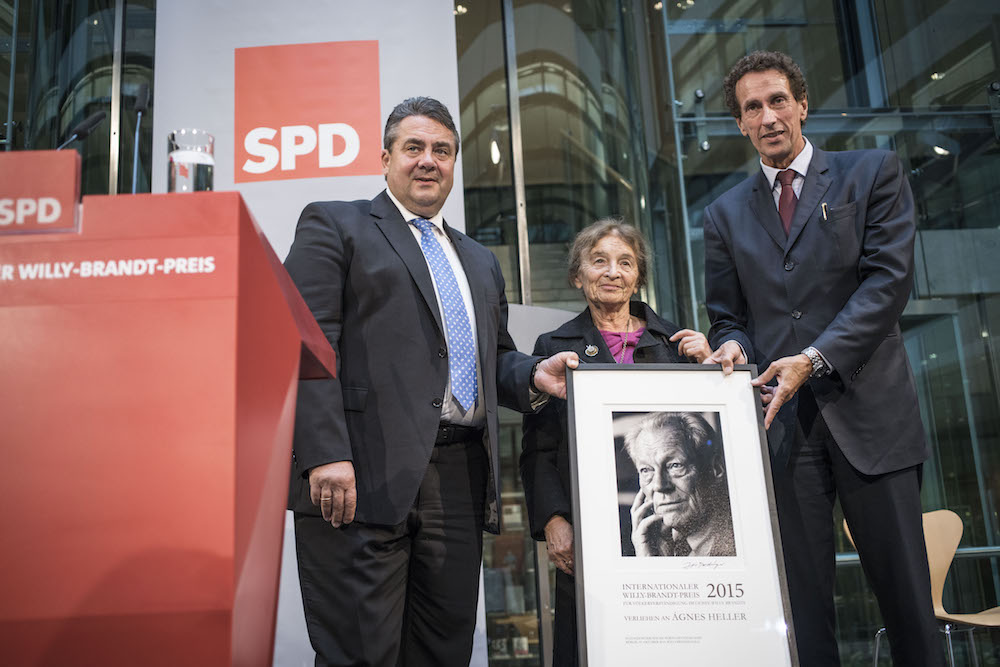 Ausgezeichnet: Preisträgerin Ágnes Heller im Willy-Brandt-Haus (Foto: Dominik Butzmann) 