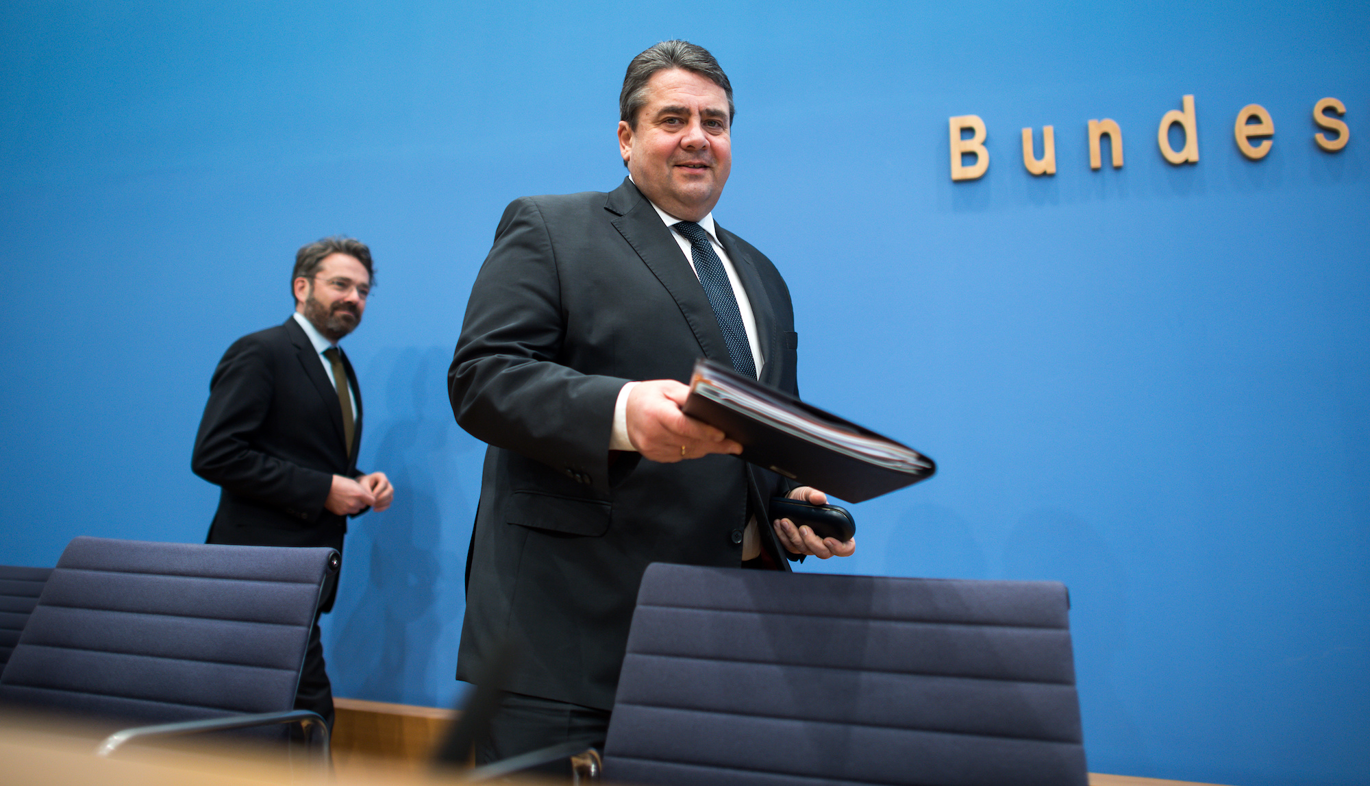 Foto: Sigmar Gabriel bei der Vorstellung des Jahreswirtschaftsberichts