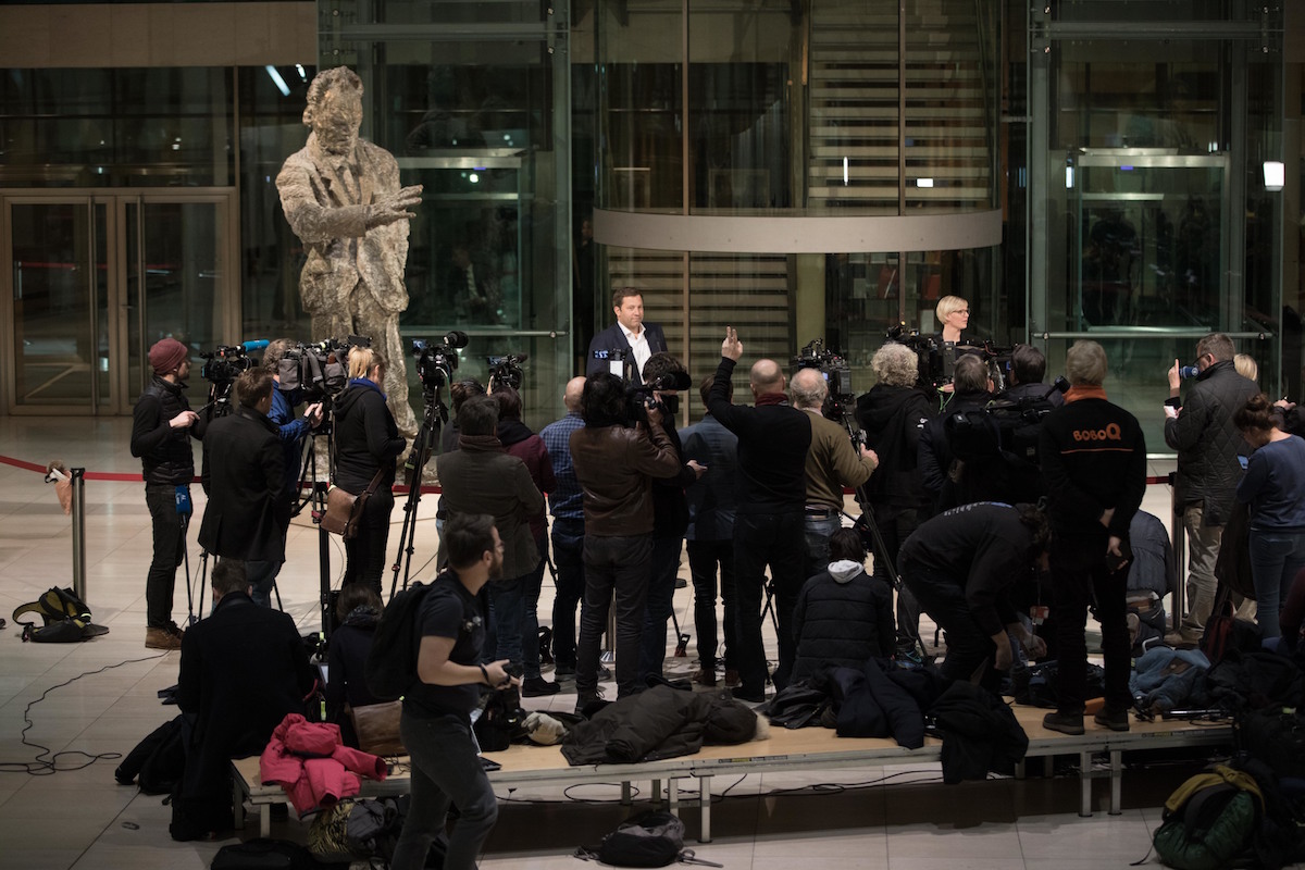 Foto: Statement von Lars Klingbeil im Willy-Brandt-Haus