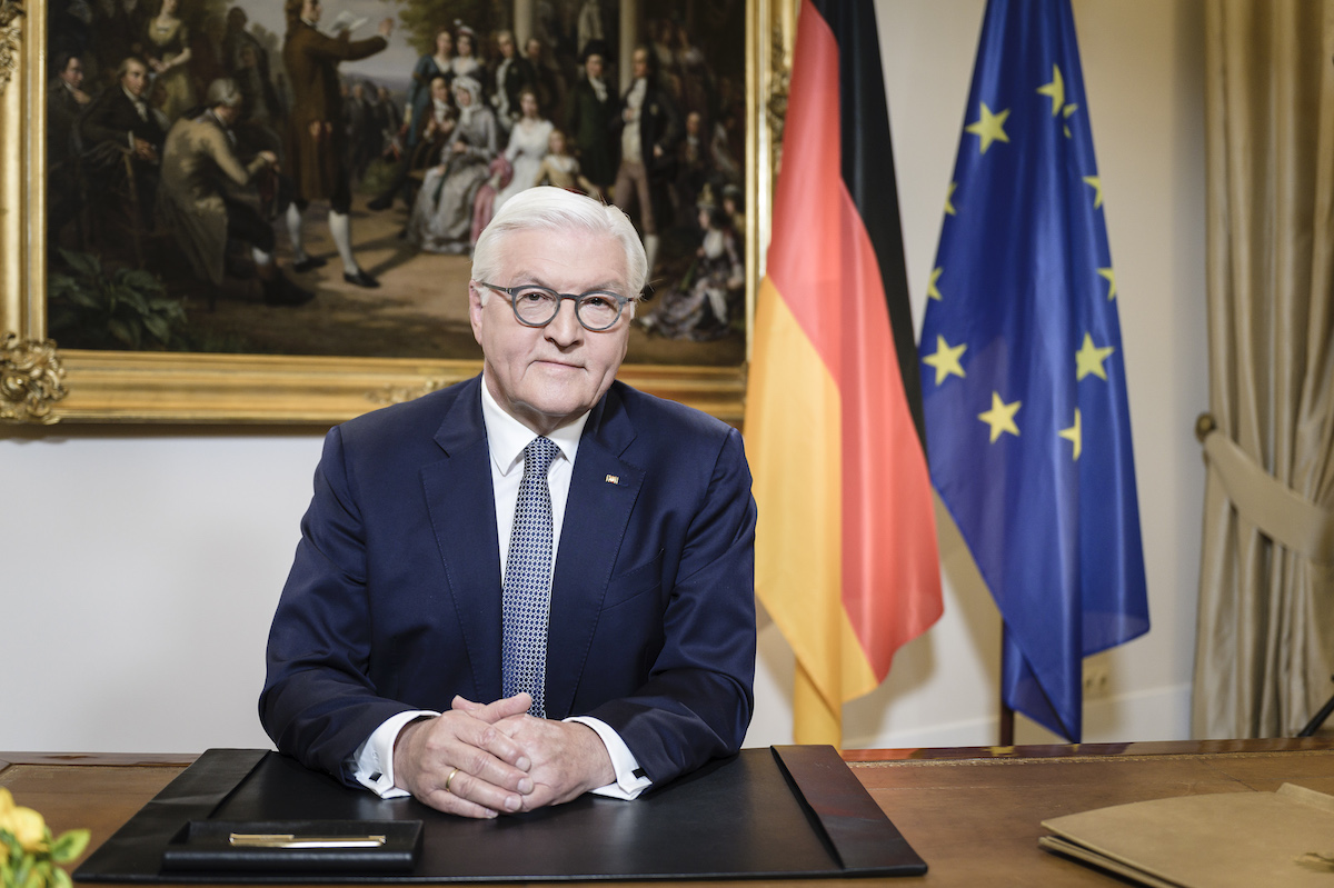 Foto: Frank-Walter Steinmeier während der Oster-Fernsehansprache