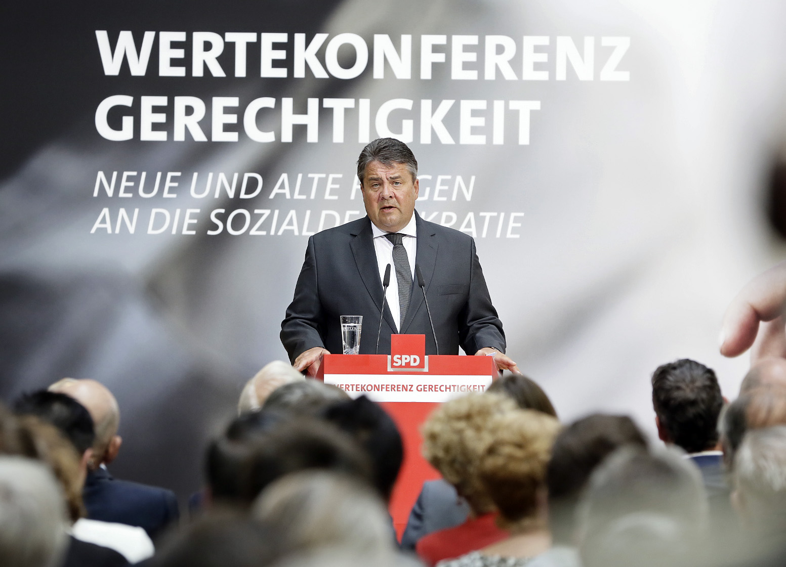 Bild: Sigmar Gabriel während seiner Rede