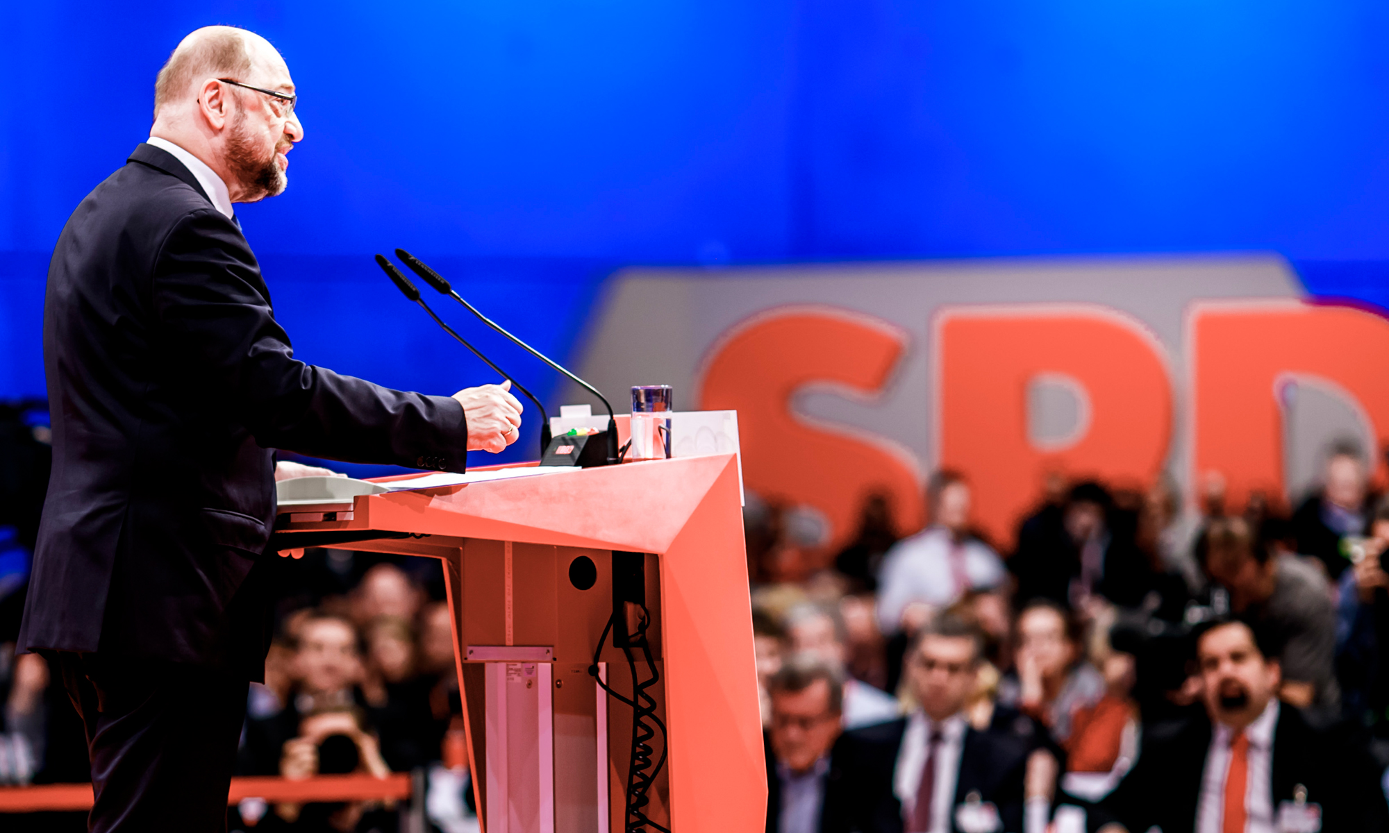 Foto: Martin Schulz während der Rede