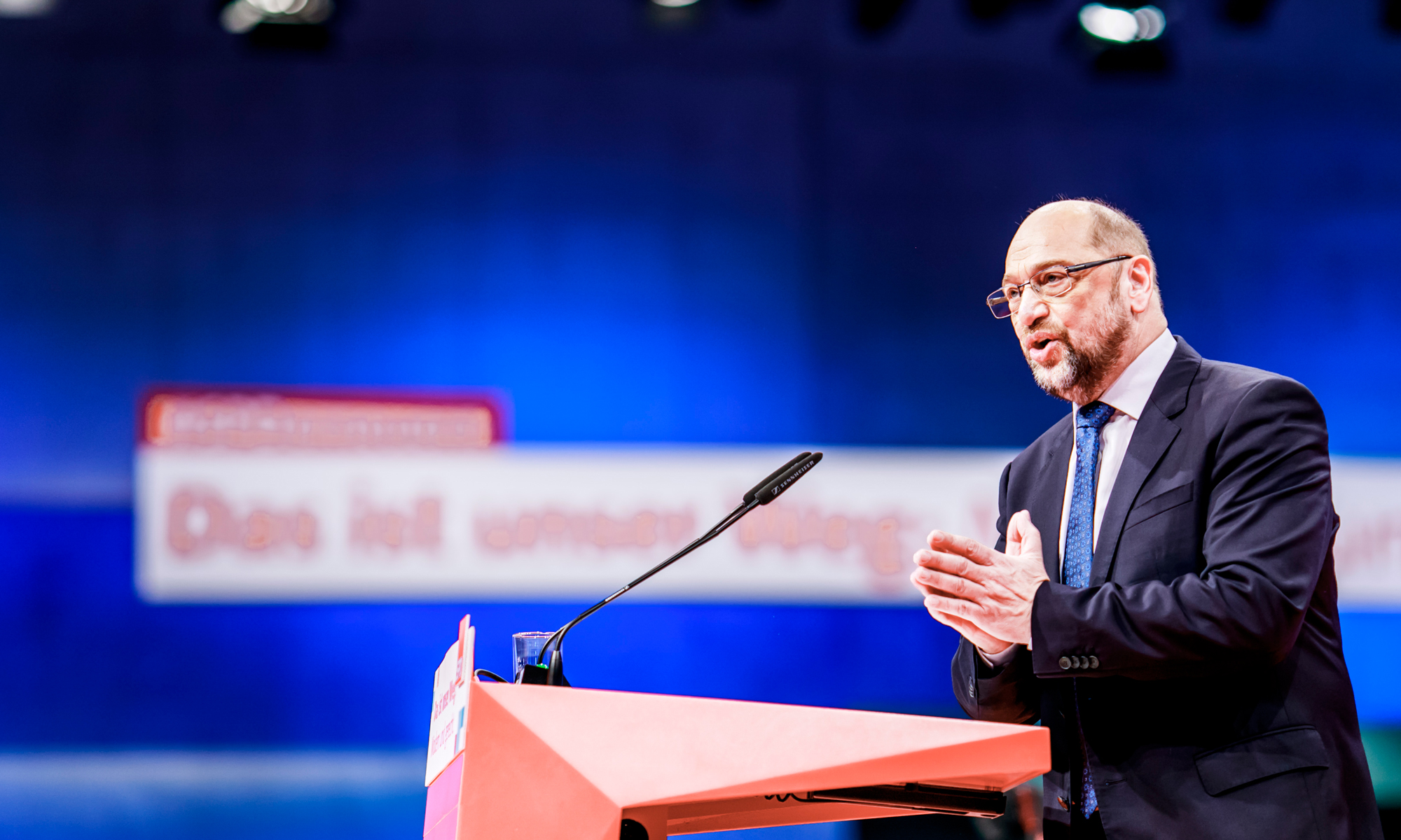 Foto: Martin Schulz während der Rede