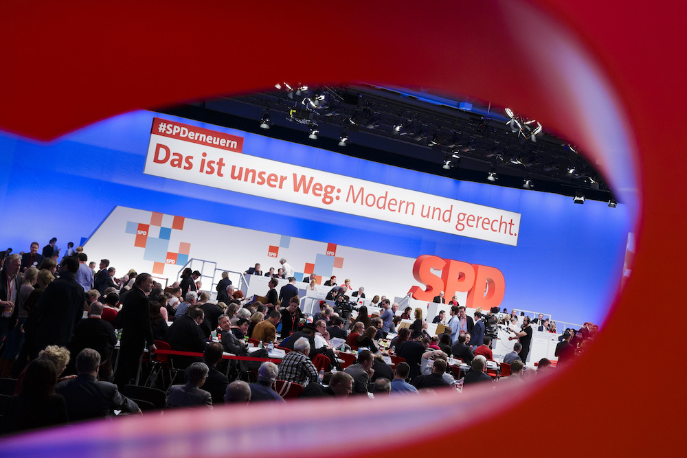 Foto: Blick in das Plenum des SPD-Parteitags