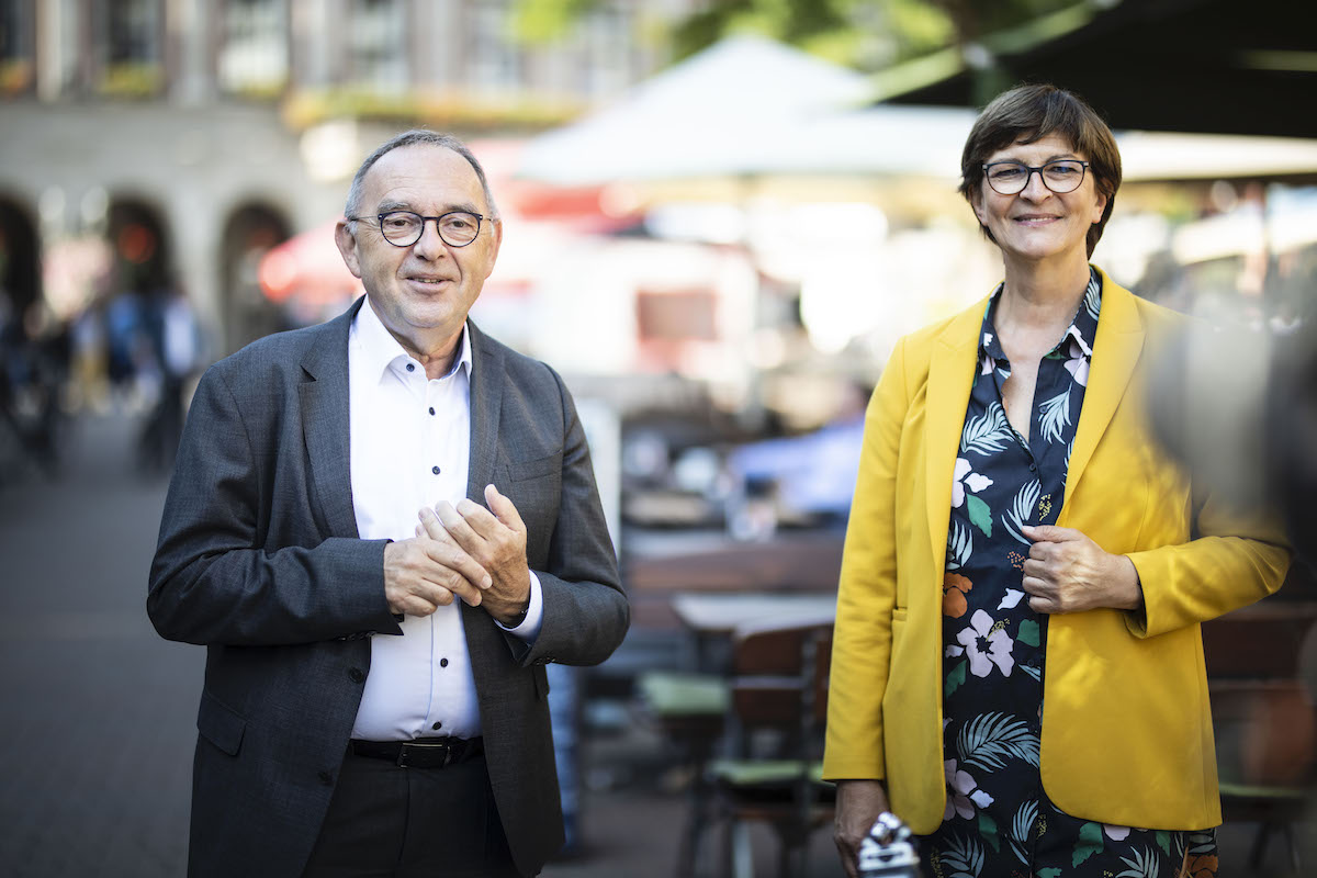 Foto: Norbert Walter-Borjans und Saskia Esken 