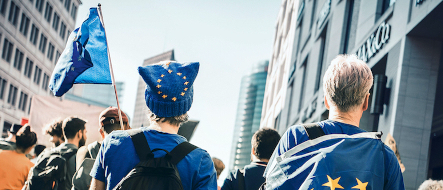 André Rudolph Foto: Europa-Sympathisanten demonstrieren auf der Straße