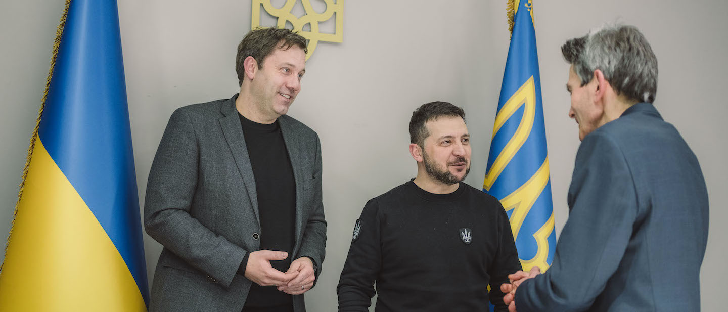 dpa Foto: Lars Klingbeil und Rolf Mützenich treffen Wolodymyr Selenskyj (M) in Kiev