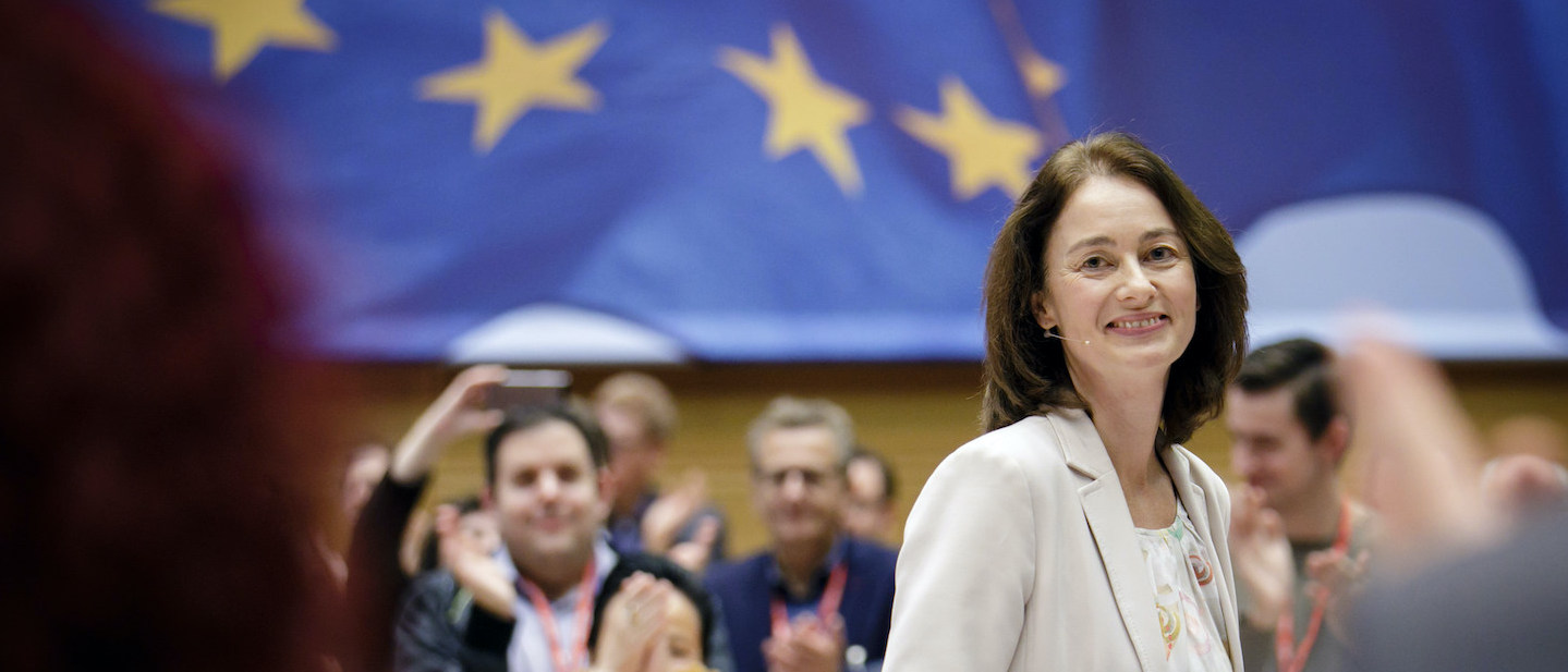 Foto: Katarina Barley bei Europa-Delegiertenkonferenz 2018