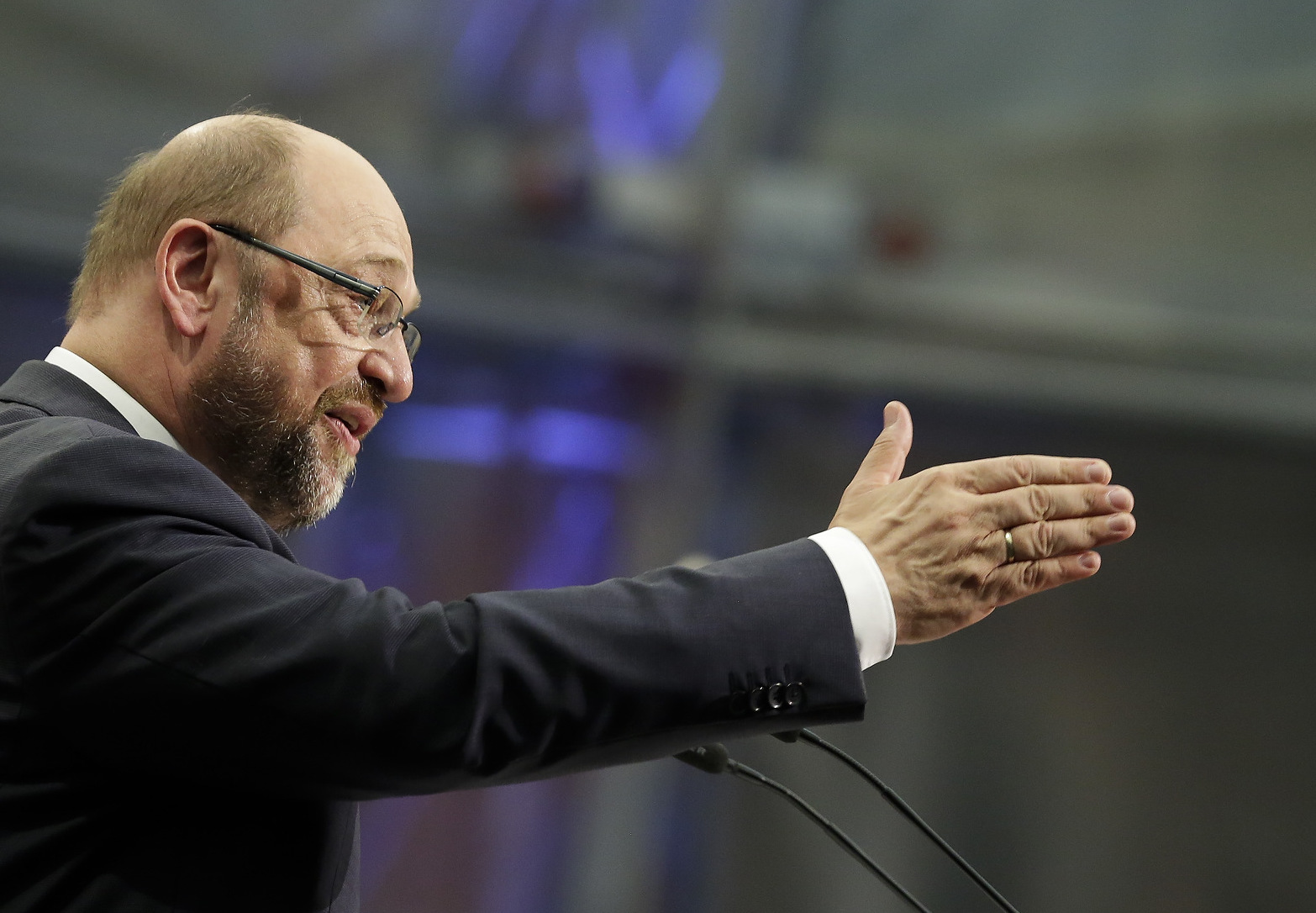 Foto: Martin Schulz hält eine Rede