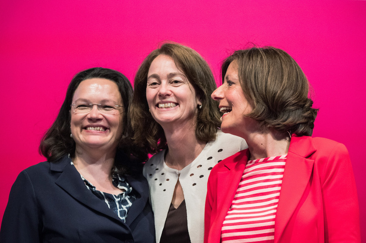 Foto: Andrea Nahles, Katarina Barley und Malu Dreyer