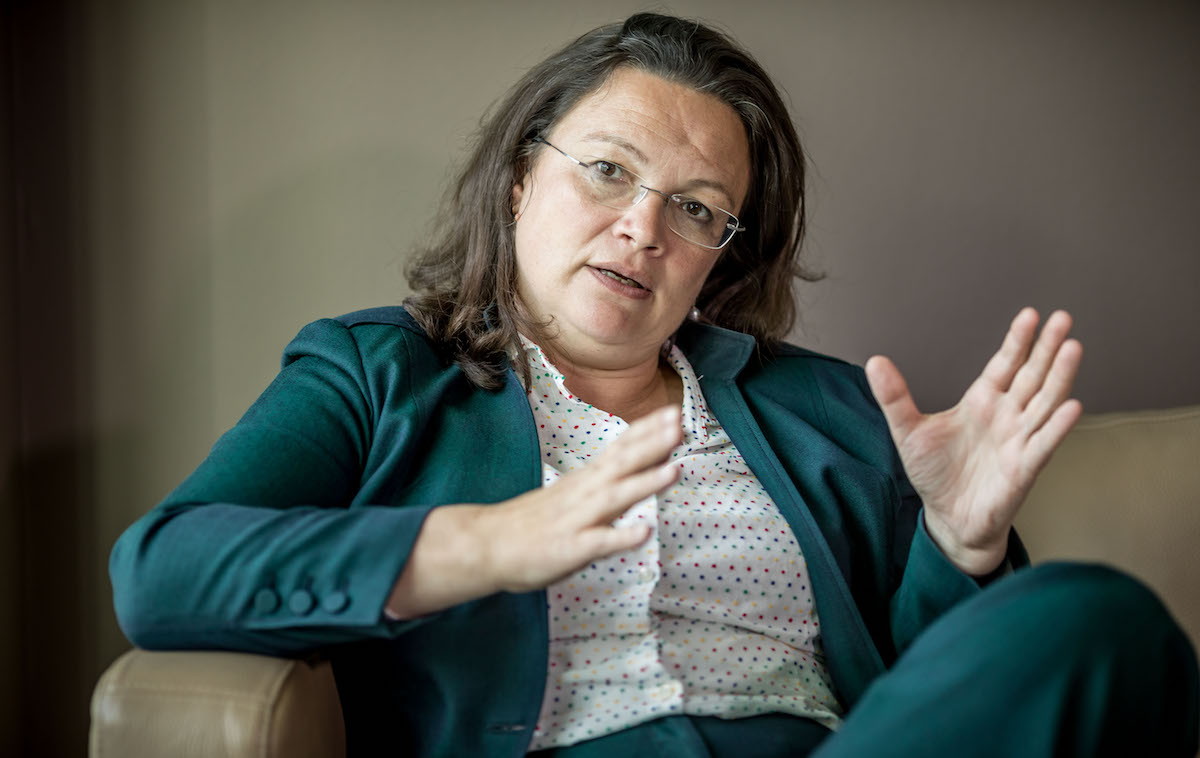 Foto: Andrea Nahles im Interview