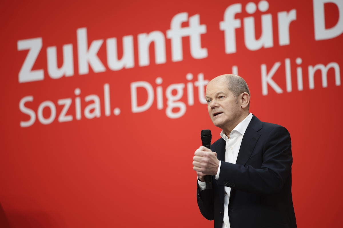 Foto: Olaf Scholz spricht bei der Jahresauftaktklausur