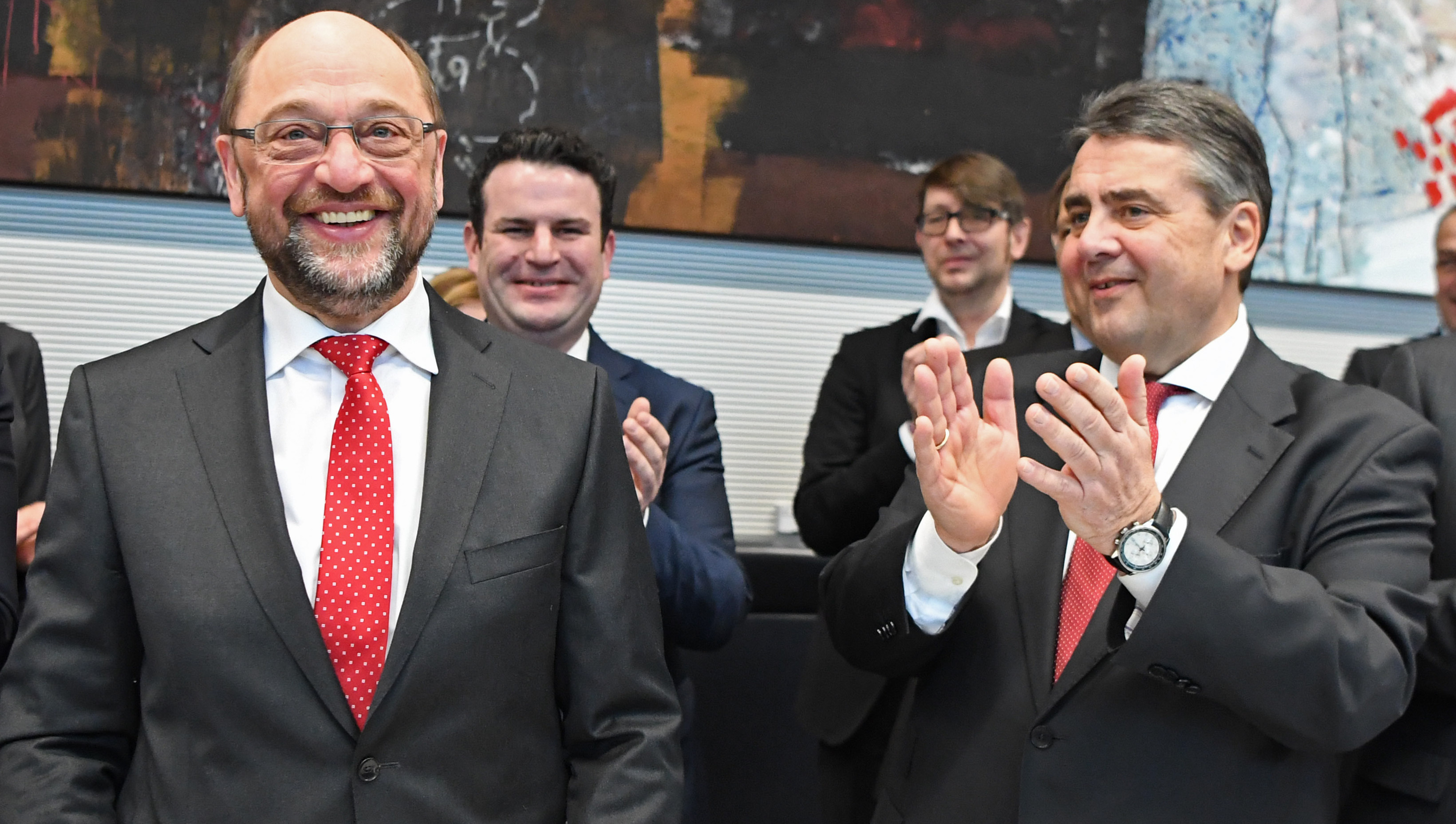 Foto: Martin Schulz und Sigmar Gabriel 