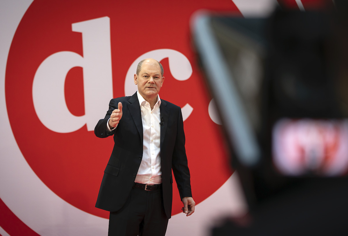 Foto: Olaf Scholz spricht beim SPD-Debattencamp