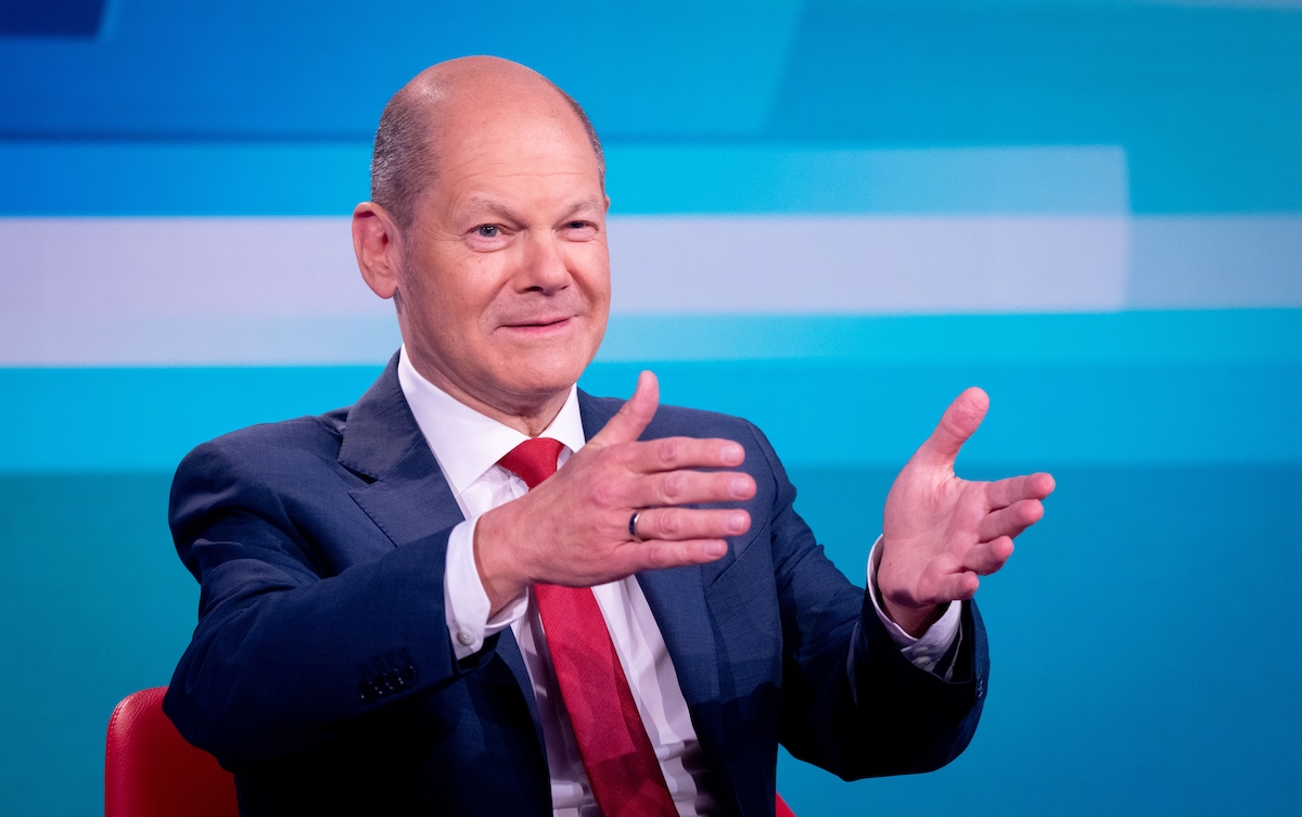 Foto: Olaf Scholz bei „Farbe bekennen“ 