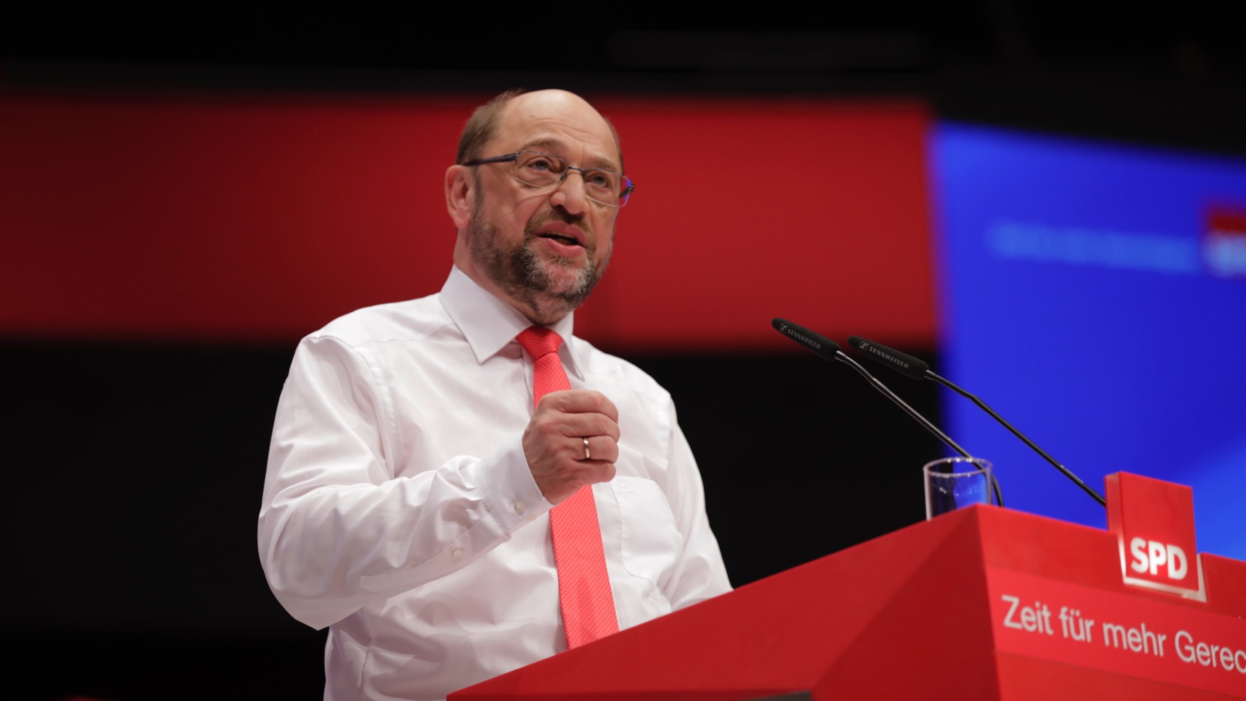 Foto: Rede des Parteivorsitzenden Martin Schulz beim Bundesparteitag in Dortmund