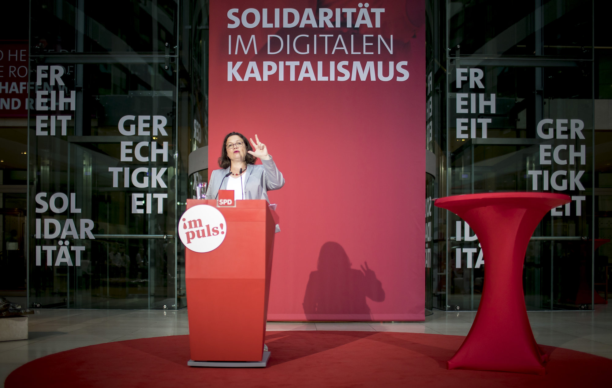 Foto: Andrea Nahles spricht über Solidarität im digitalen Kapitalismus