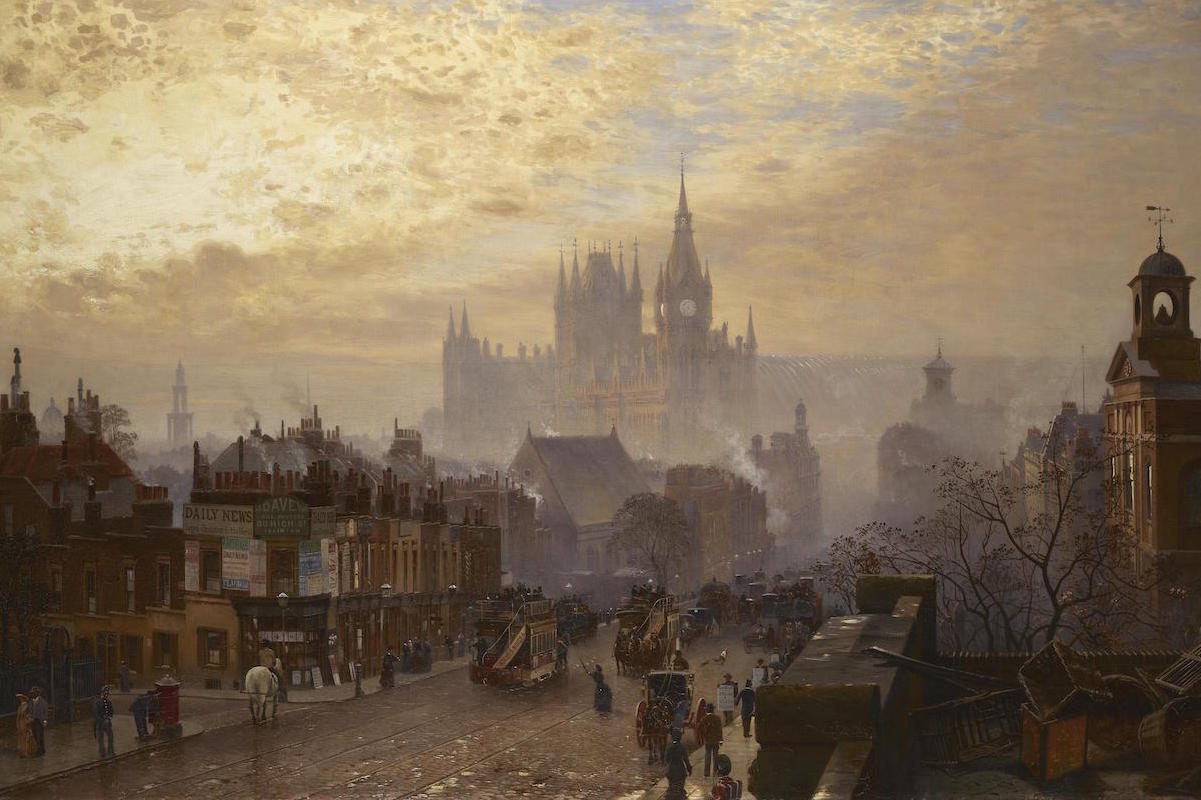 Foto: John O’Connor, St. Pancras, from Pentonville looking west, evening, 1884, London