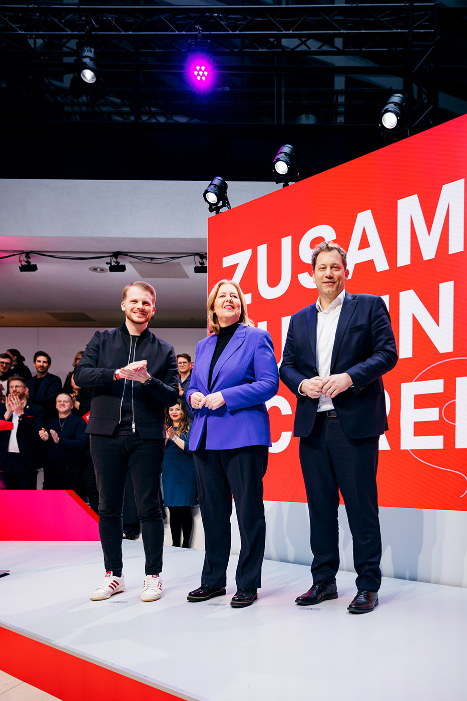 Foto: Tim Klüssendorf, Bärbel Bas und Lars Klingbeil bei der SPD-Jahresauftaktklausur 2026
