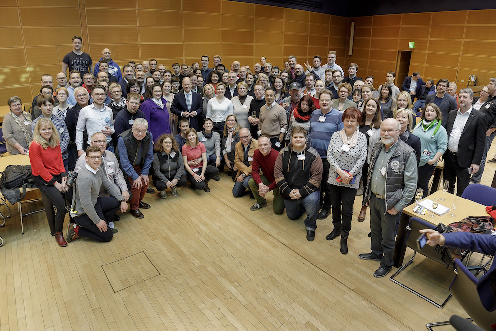 Foto: Gruppenbild aller frewiligen SPD-Helferinnen und -Helfern