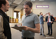 Plakat der SPD Berlin: Berlin bleibt fleißig