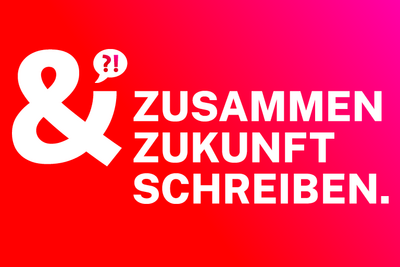 Grafik: Zusammen Zukunft schreiben.