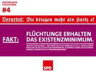 spd.de Faktencheck Flüchtlinge: Sie bekommen das Existanzminimum - und weniger als Hartz IV..