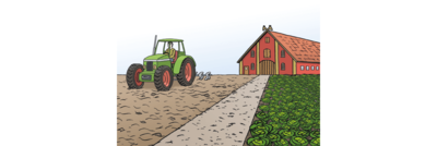 Bild zeigt Land-Wirt und Bauernhof