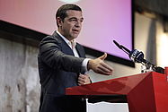 photothek Foto: Alexis Tsipras redet beim SPD-Debattencamp