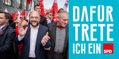 Symbolfoto mit Martin Schulz - Dafür trete ich ein