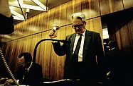 Deutscher Bundestag / Hans-Günther Oed Foto: Hans-Jochen Vogel eröffnet Sitzung der SPD-Bundestagsfraktion (1991)