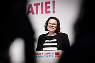 Foto: Andrea Nahles beim SPD-Frauensalon 2018