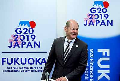 Foto: Olaf Scholz beim G20-Finanzministertreffen in Fukuoka