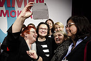 Foto: Selfie der Teilnehmerinnen des Podiums des SPD-Frauensalons 2018