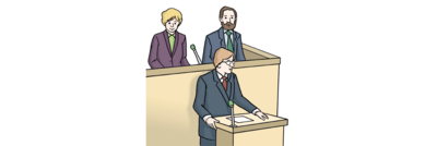 Bild zeigt Politiker im Parlament